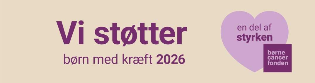Vi støtter børn med kæft - børne cancer fonden