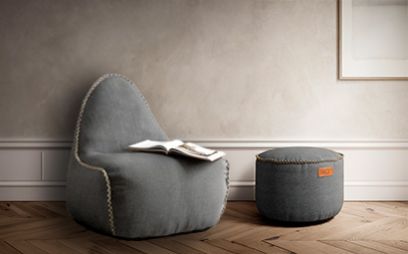 2 stk. SACKit compressed grey samt puf